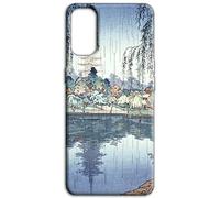 Mixroom - Funda protectora Back Case de TPU Silicona Suave para Oppo Reno 8 Lite 5G Fantasía Lago Y Pagoda U842