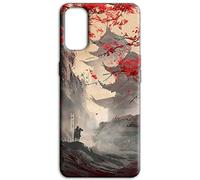 Mixroom - Funda protectora Back Case de TPU Silicona Suave para Oppo Reno 8 Lite 5G Fantasía Templos Japón U841