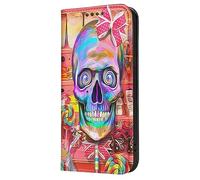 Mixroom - Funda tipo libro para Honor X9A / Magic 5 Lite con soporte de ecopiel cierre magnético cartera parte interior de TPU suave fantasía calavera femenina B23