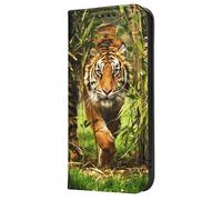 Mixroom - Funda tipo libro para Huawei P Smart 2021 con soporte de ecopiel cierre magnético cartera parte interior de TPU suave fantasía tigre A03