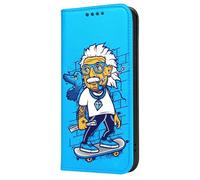 Mixroom - Funda tipo libro para Redmi K60 con soporte de ecopiel cierre magnético cartera parte interior de TPU suave fantasía Albert Einstein Skate 373