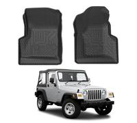 Mixsuper Ajuste Personalizado para Alfombrillas 1997-2006 Jeep Wrangler TJ para Todo Tipo de Clima, Juego de Alfombrillas de Primera Fila
