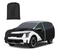 Mixsuper Liner Funda de automóvil para Kia Sorento 2003-2026, 7 capas, cubierta completa para todo tipo de clima, cubierta impermeable para exteriores con tiras reflectantes para puerta con cremallera