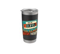 Mixtape - Cinta de casete para terapia retro Vaso térmico de acero inoxidable de doble pared