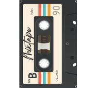 Mixtape Notebook Retro Mixtape Journal Diary Planner - I Love the 80's 90's Lovers Gifts Under 10 Stocking Stuffer