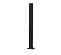 Mixtric Base Carga VehíCulos EléCtricos Exterior Montaje Suelo, Pedestal Conector Carga Independiente con Conector MóVil, Compatible Cargadores Wallbox,Negro,Single Post