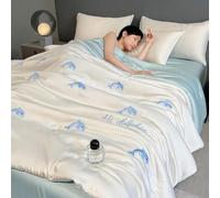 Mixtric EdredóN Refrescante, Manta Refrescante Japonesa De Doble Cara con TecnologíA FríA para Sudores Nocturnos Y Personas con Calor Q-Max0.45,12,200 * 230cm4PCS