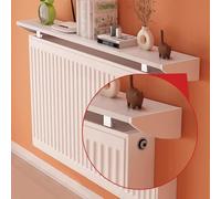 Mixtric Estante Flotante para Radiador Blanco, Estante para Radiador Sin Taladrar, Funda para Radiador De Aluminio De 15 Cm De Profundidad, para Almacenaje Y Decoración
