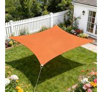 Mixtric Lona Sombra Rectangular Impermeable, Tela Protectora UV para Exterior, Toldo Refrescante Moderno para Patio, Jardín, Patio Trasero, Terraza y Cochera,Naranja,2x2m