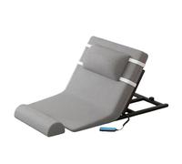 Mixtric Respaldo Elevable EléCtrico Ajustable 2 a 80°, Elevador Respaldo con Control Remoto, Respaldo Elevable Auxiliar Cama con Almohada, para Personas Mayores y Mujeres Embarazadas,Gris,Short A