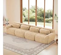 Mixtric Sofá Modular Moderno Sala Estar, Sofá Tela Suave Sin Estructura RíGida, Sofá Dos Plazas Extragrande Asiento Profundo, No Requiere Montaje,C,08