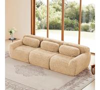 Mixtric Sofá Modular Moderno Sala Estar, Sofá Tela Suave Sin Estructura RíGida, Sofá Dos Plazas Extragrande Asiento Profundo, No Requiere Montaje,C,04