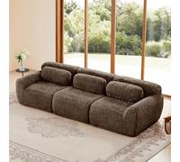 Mixtric Sofá Modular Moderno Sala Estar, Sofá Tela Suave Sin Estructura RíGida, Sofá Dos Plazas Extragrande Asiento Profundo, No Requiere Montaje,A,04