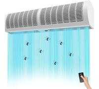 Mixtric Ventilador De Cortina De Aire, Cortinas De Aire Comerciales para Interiores, MáQuina De Cortina De Aire Cortina De Aire para Exteriores, Potente Puerta De Aire,Blanca,150CM/59IN