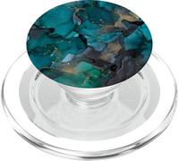 Mixture of Dark Green and Black Colors with Gold Accents PopSockets PopGrip para MagSafe