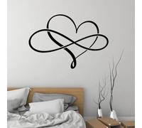 MIXUEXUNLU Calcomanía de vinilo para pared de amor infinito, pegatina de arte romántico para dormitorio, Mural, decoración para habitación de pareja, pegatina de regalo, póster artístico
