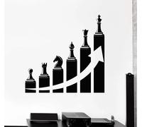 MIXUEXUNLU Calcomanía de vinilo para pared de oficina, decoración de oficina, escalera profesional de éxito, pegatina de ajedrez, decoración única para el hogar, sala de estar, arte