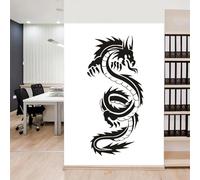 MIXUEXUNLU Pegatina de pared de dragón con cita, calcomanía de vinilo, decoración artística para el hogar, mito de dragón chino, leyenda Animal, tótem de dragón, adhesivo artístico de pared