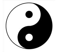 MIXUEXUNLU Yin Yang Tai Chi símbolo Yin Yang pared arte habitación pegatina vinilo pegatina extraíble para pared sala de estar decoración del hogar