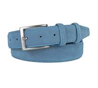 MixYourBeauty MYB Cinturón para hombre en ante genuino - altura 35 mm - Made in Italy (Pantalones, 100-115 cm)