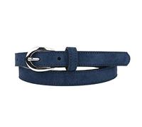 MixYourBeauty MYB Cinturón para mujer en ante genuino - altura 20 mm - Made In Italy (Azul, 85-100 cm)