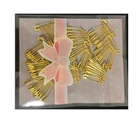 Miya Imperdibles pequeños de metal dorado de aprox. 19 mm, 100 unidades