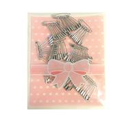 Miya Imperdibles pequeños plateados de metal, aprox. 19 mm, 100 unidades