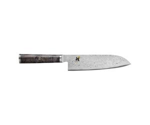 MIYABI BLACK 5000MCD67 Cuchillo Santoku 18 cm, Filo suave