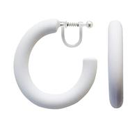 Miyabi Grace Pendientes de aro invisibles de 40 mm de grosor, para mujer, cómodos, no perforados, aspecto perforado, Resina, No es una piedra preciosa