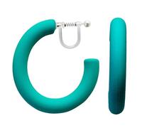 Miyabi Grace Pendientes de aro invisibles de 40 mm de grosor, para mujer, cómodos, no perforados, aspecto perforado, Resina, No es una piedra preciosa