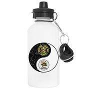 Miyagi-Do Cobra Kai Yin-Yang Botella de Agua Blanco Aluminio Reutilizable Water Bottle White Aluminium Reusable