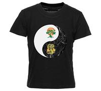 Miyagi Hacer Cobra Kai Yin Yang Diseño Camiseta Niño Niña Niños Negra T-Shirt Boys Girls Kids Black