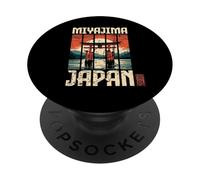 Miyajima Japón Torii Gate Anime Sunset Kanji Otaku Souvenir PopSockets PopGrip Adhesivo