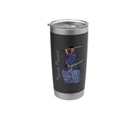 Miyamoto Musashi - con dos katanas Vaso térmico de acero inoxidable de doble pared