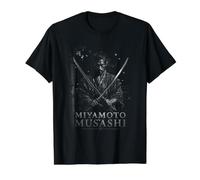 Miyamoto Musashi Ronin Guerrero Samurai Camiseta gráfica económica, Hombre, Negro, XL