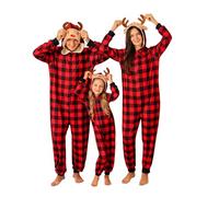 Miyanuby - Pijamas de Navidad a juego para la familia, con capucha, ropa de dormir y descanso para adultos/niños, 11-12 años