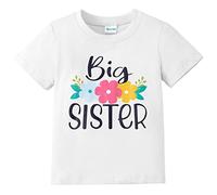 Miyanuby Ropa De Verano para Niña Camisa Big Sister Pelele Little Sister Camisa Manga Corta tee Top Sibling Gift Camiseta A Juego
