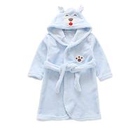 Miyanuby Unisex Bebé Niño Niña Albornoz Franela Suave Manga Larga Animal Sudadera con Capucha Bata Ropa de Dormir Ropa de Hogar para 1-7 años Bebé Niños Niñas Chico Chica Regalo
