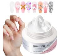 Miyanvuo Gel Moldeador Para Uñas | 60ml Gel Sólido Para Extensiones De Uñas,Builder Manicura No Pegajoso 3D Para Mujeres Creación Manos Pintado Extensión Modelado Diseño Salón Casa | Salón y Hogar