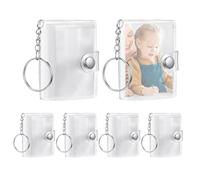 Miyanvuo Pequeño Álbum De Fotos,6 Piezas Portátil Coleccionable Vintage,Mini Álbum de Recortes Llavero - Para Niños Adolescentes Adultos Fans Coleccionistas Cumpleaños Bodas San Valentín Viaje