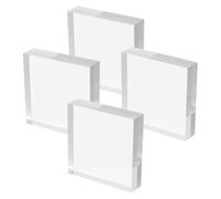 Miyanvuo Soportes De Acrílico Para Exhibición - 4 Piezas De Bloques Transparentes,Soportes Para Exhibición De Relojes | Para Manualidades Joyería Perfume Colección Accesorios Comida Fiesta Pastel