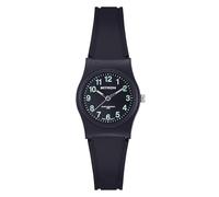 Miykon Easy Reader - Relojes de resina negra para mujer, números arábigos o esfera índice, manecillas luminosas, cuarzo japonés, resistente al agua de 100 m, 26 mm, Esfera negra, números arábigos
