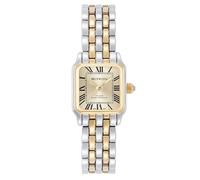 Miykon - Reloj clásico para mujer, pequeño cuadrado delicado plateado y dorado, pulsera de joyería para mujer, vidrio resistente a los arañazos, cuarzo japonés, resistente al agua de 100 pies, Pulsera