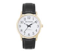 Miykon Relojes analógicos casuales para hombre, minimalistas, fáciles de leer, con correa de piel auténtica, pulido con iones, vidrio resistente a los arañazos, cuarzo japonés, resistente al agua