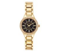Miykon Relojes de plata y oro para mujer, pequeño y delicado reloj para mujer con cristales auténticos, pulsera de joyería para mujer pulida con iones, vidrio resistente a los arañazos, cuarzo japonés