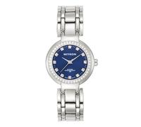 Miykon Relojes de plata y oro para mujer, pequeño y delicado reloj para mujer con cristales auténticos, pulsera de joyería para mujer pulida con iones, vidrio resistente a los arañazos, cuarzo japonés