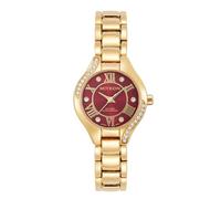 Miykon Relojes de plata y oro para mujer, pequeño y delicado reloj para mujer con cristales auténticos, pulsera de joyería para mujer pulida con iones, vidrio resistente a los arañazos, cuarzo japonés