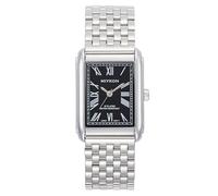 Miykon Relojes de vestir vintage para hombre, reloj cuadrado con pulsera de acero inoxidable sólido, relojes de vestir para hombre, cuarzo japonés, resistente al agua hasta 100 pies, Pulsera de plata