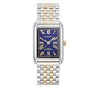 Miykon Relojes de vestir vintage para hombre, reloj cuadrado con pulsera de acero inoxidable sólido, relojes de vestir para hombre, cuarzo japonés, resistente al agua hasta 100 pies, Pulsera de dos