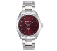 Miykon Relojes plateados y dorados para hombre, minimalista, analógico, pulsera de acero inoxidable sólido pulido con iones, manecillas luminosas, vidrio resistente a los arañazos, cuarzo japonés